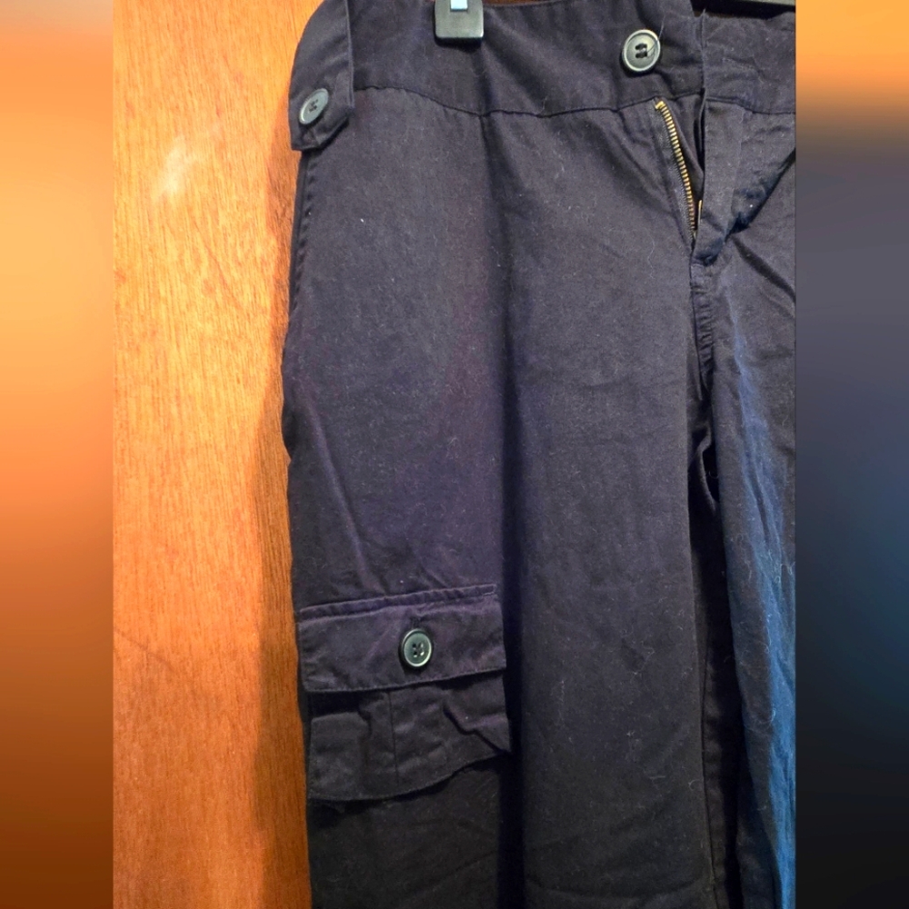 I ♥️ U Black Baggy Cool Lightweight Pocket Detailed Pants Sz11 Jr - Picture 6 of 8